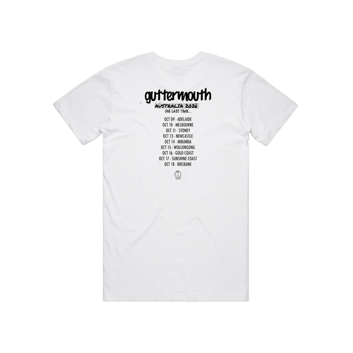 Guttermouth - White AU 2026 Tour T-Shirt