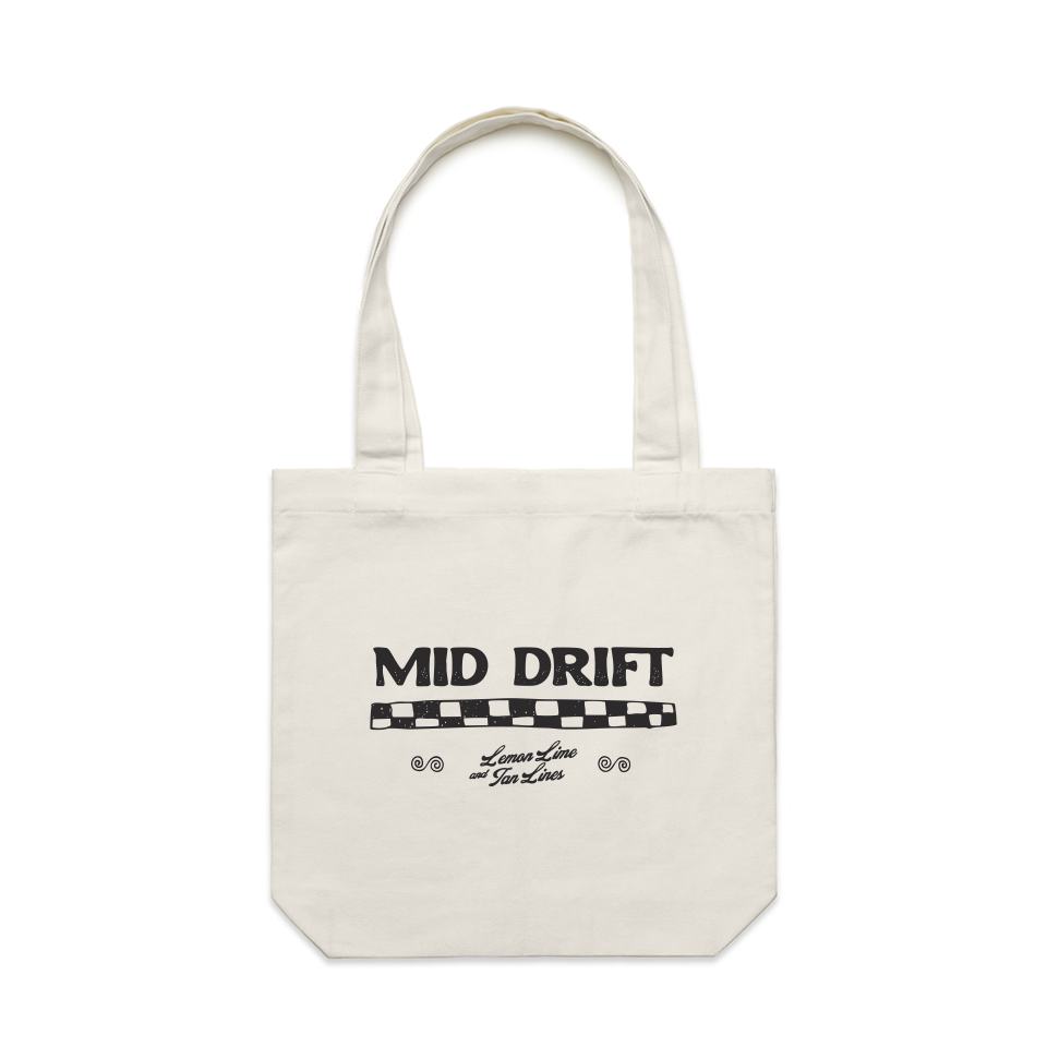 Mid Drift - Cream Logo Tote Bag