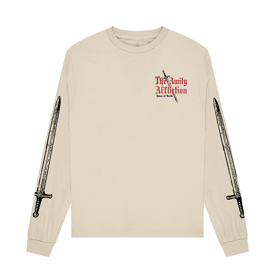 The Amity Affliction - Cream Heaven Sent Long Sleeve Tee