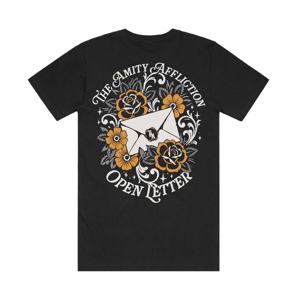 The Amity Affliction - OPEN LETTER - Black Tee