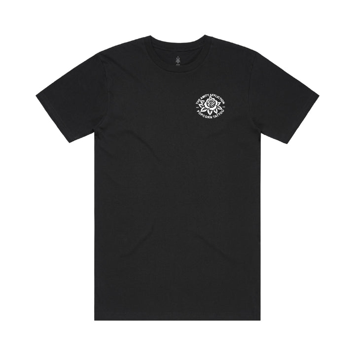 The Amity Affliction x Popcorn Tattoo - Black Flash Tee - PRE-ORDER